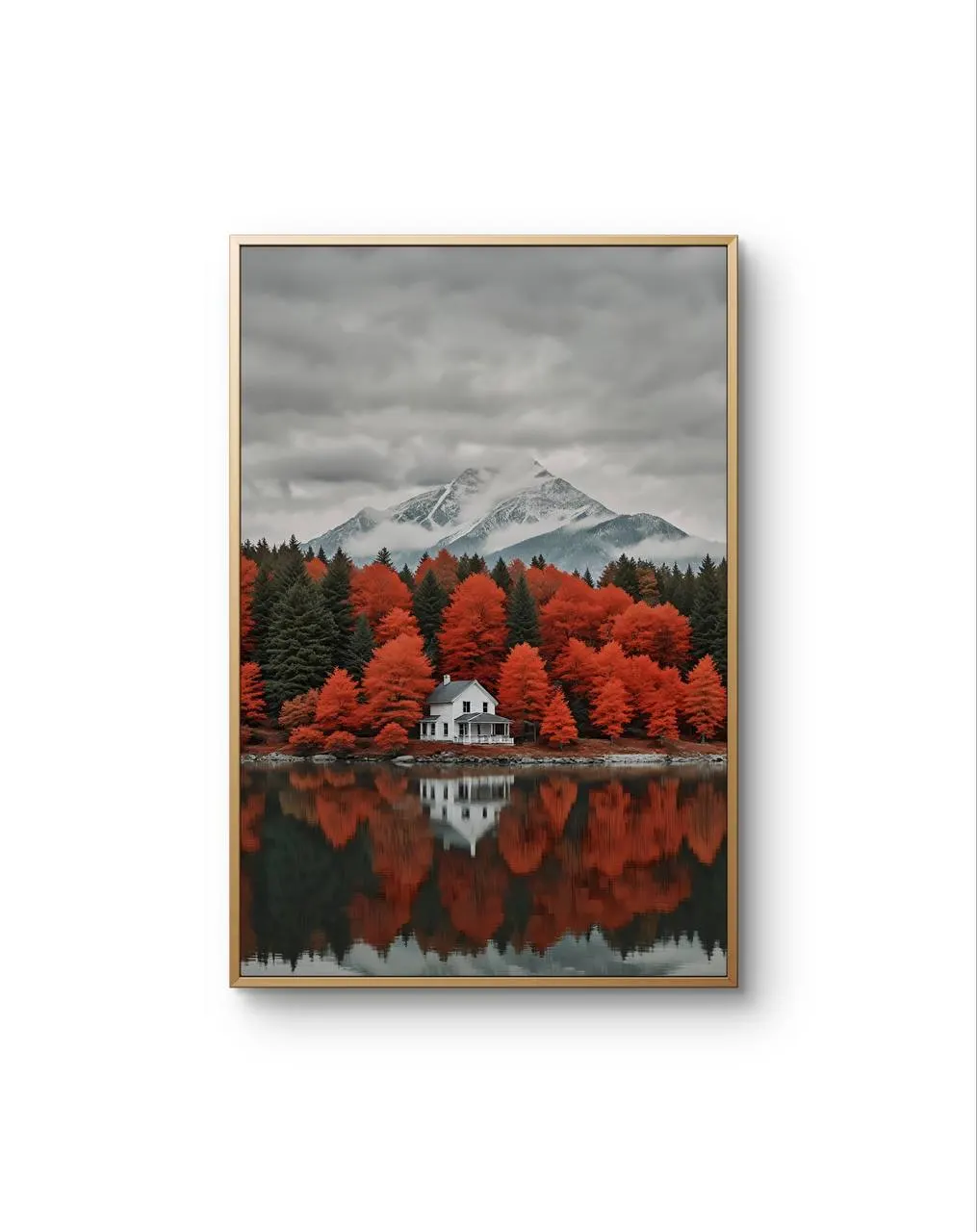 Bellucci - Autumn Reflections by the Lake — Fotografia fina impressão de arte por Bellucci