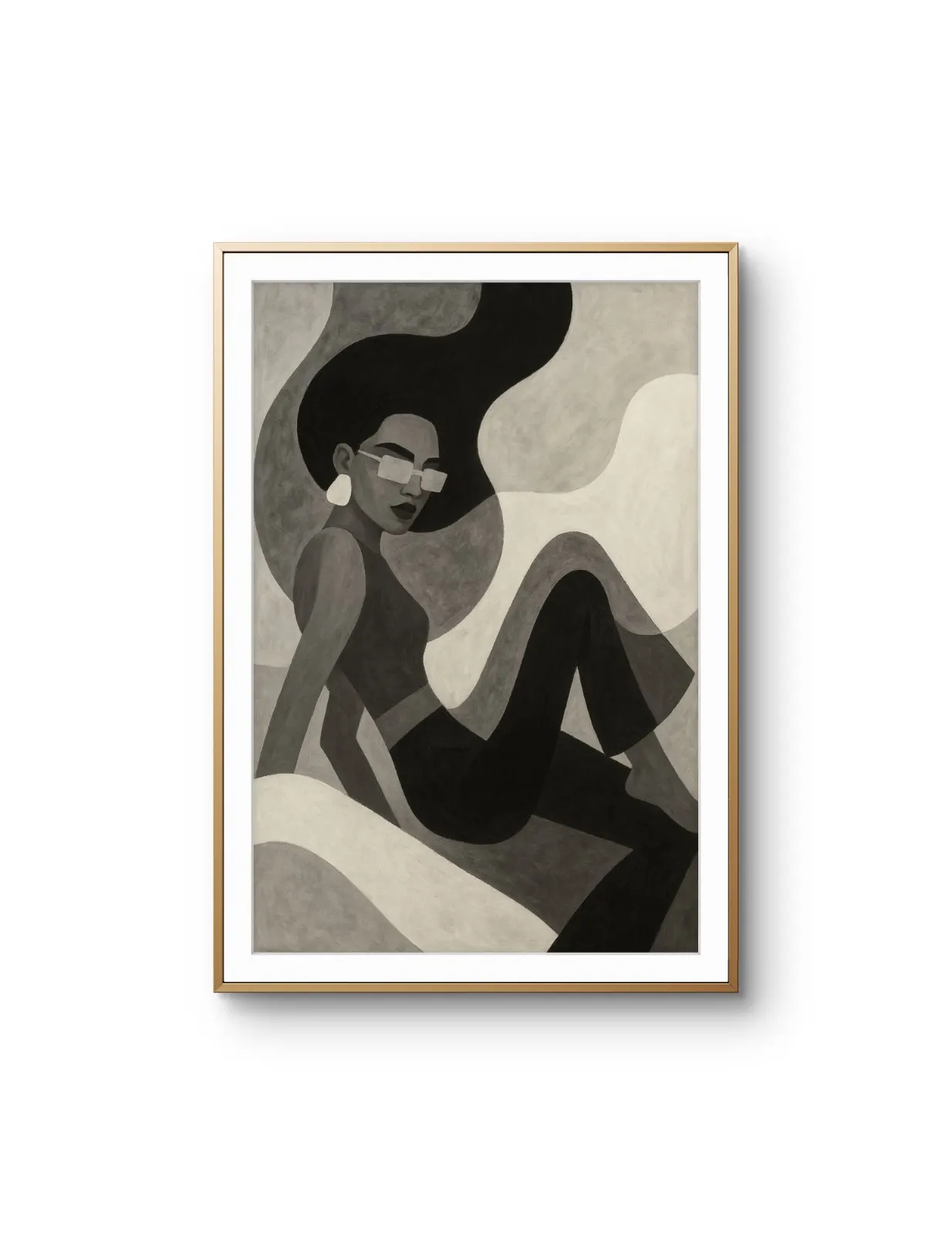 Elena Aureli - Monochrome Elegance — Mídia mista impressão de arte por Elena Aureli