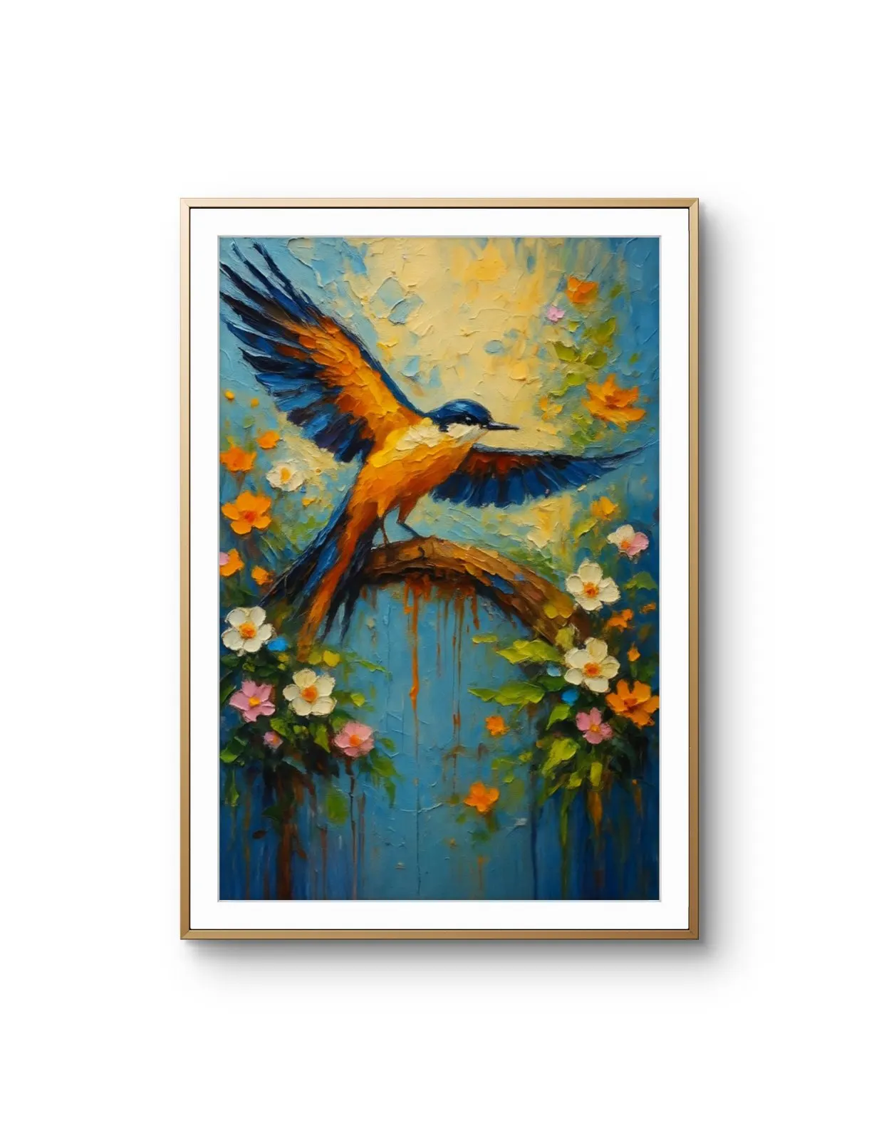 Elena Aureli - The Flight of Colorful Freedom — Mídia mista impressão de arte por Elena Aureli