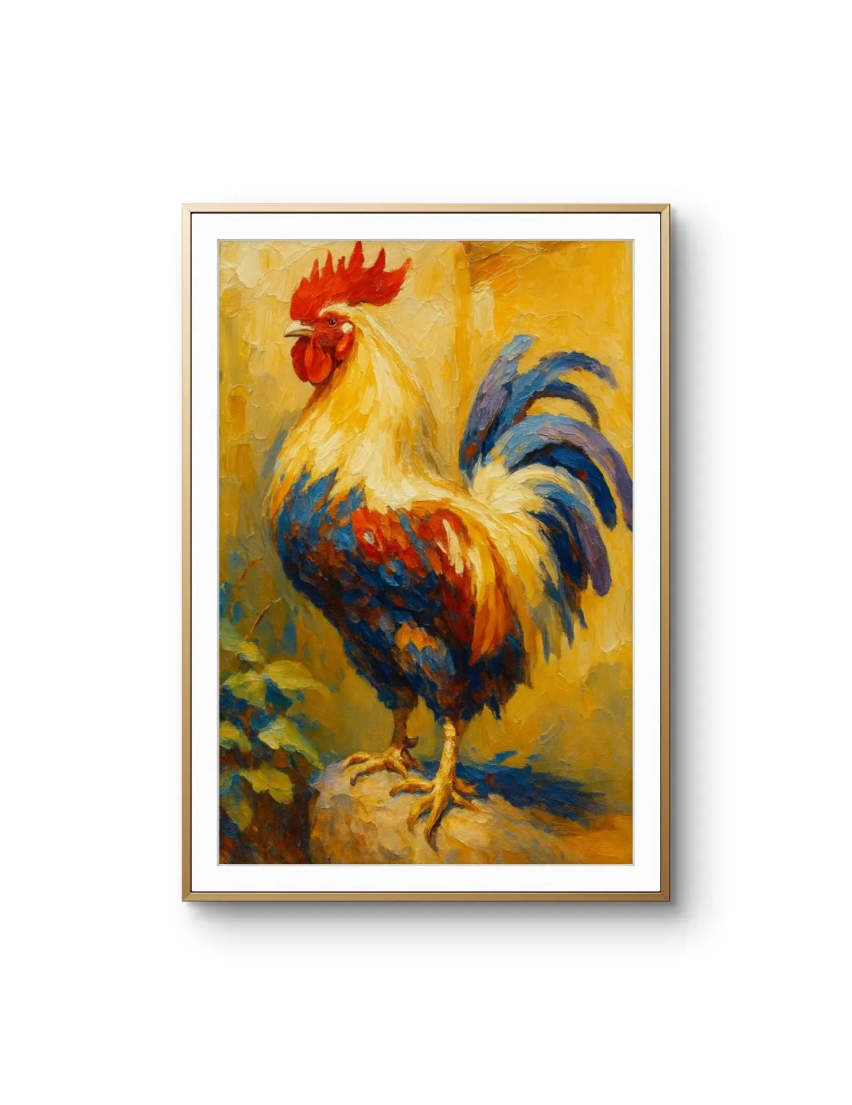 Elena Aureli - The Proud Rooster — Mídia mista impressão de arte por Elena Aureli
