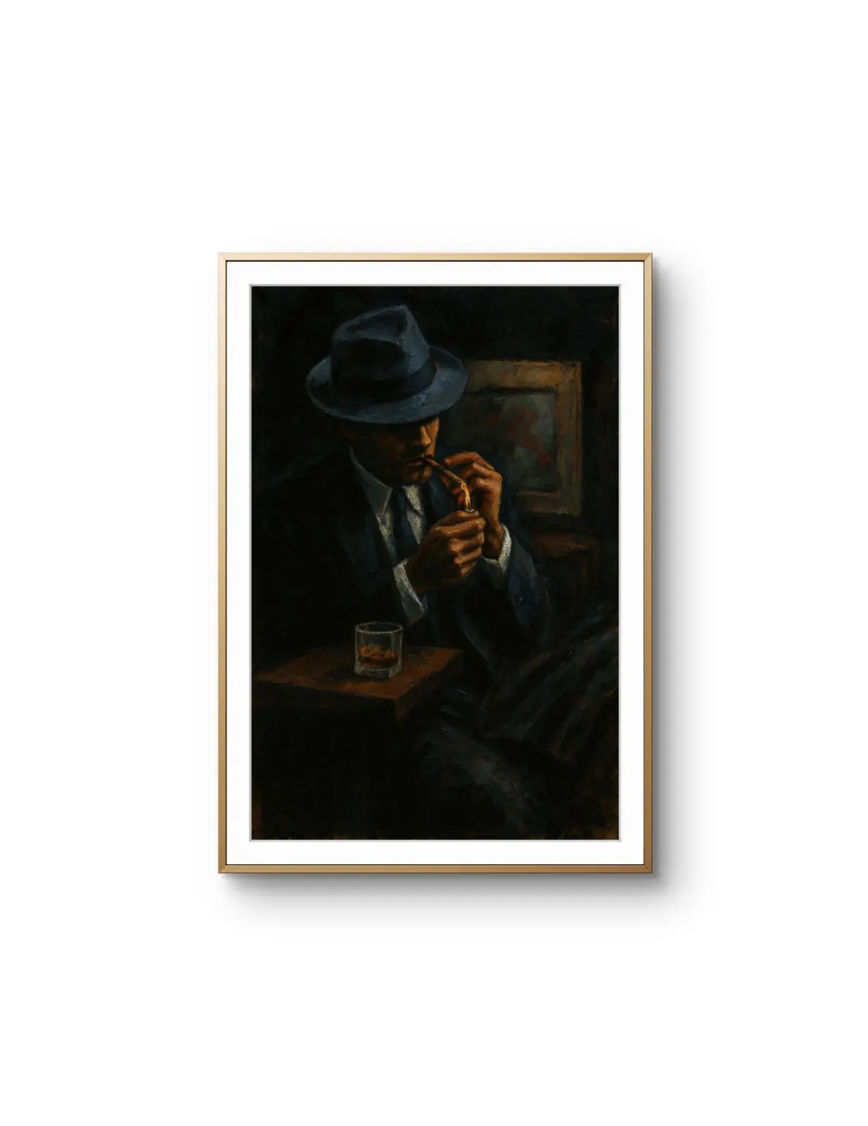 Elena Aureli - The Smoker's Contemplation — Mídia mista impressão de arte por Elena Aureli