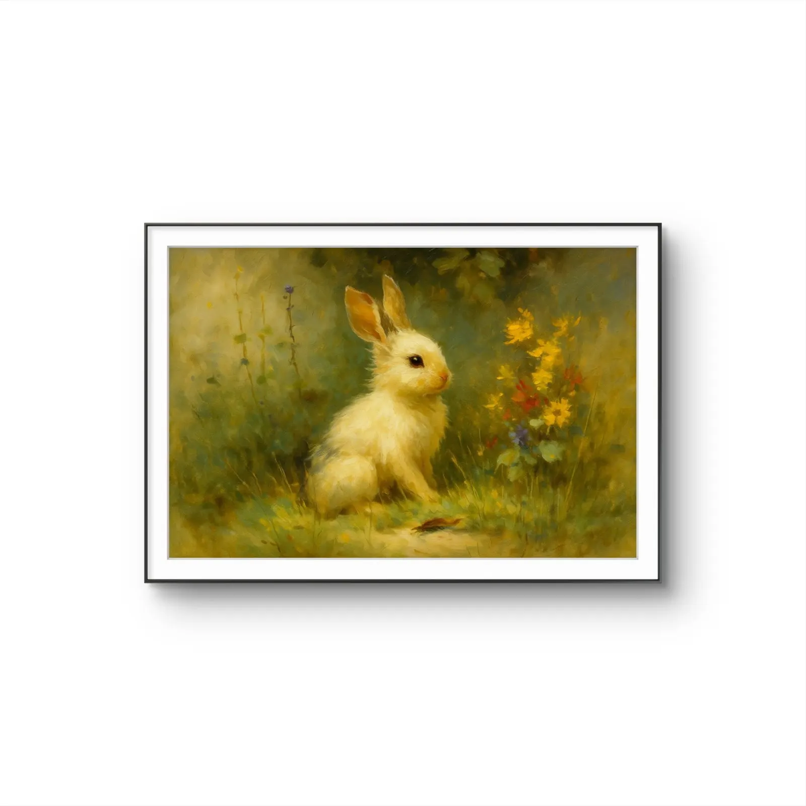 Henri des Bois - A Gentle Moment in the Meadow — Mídia mista impressão de arte por Henri des Bois