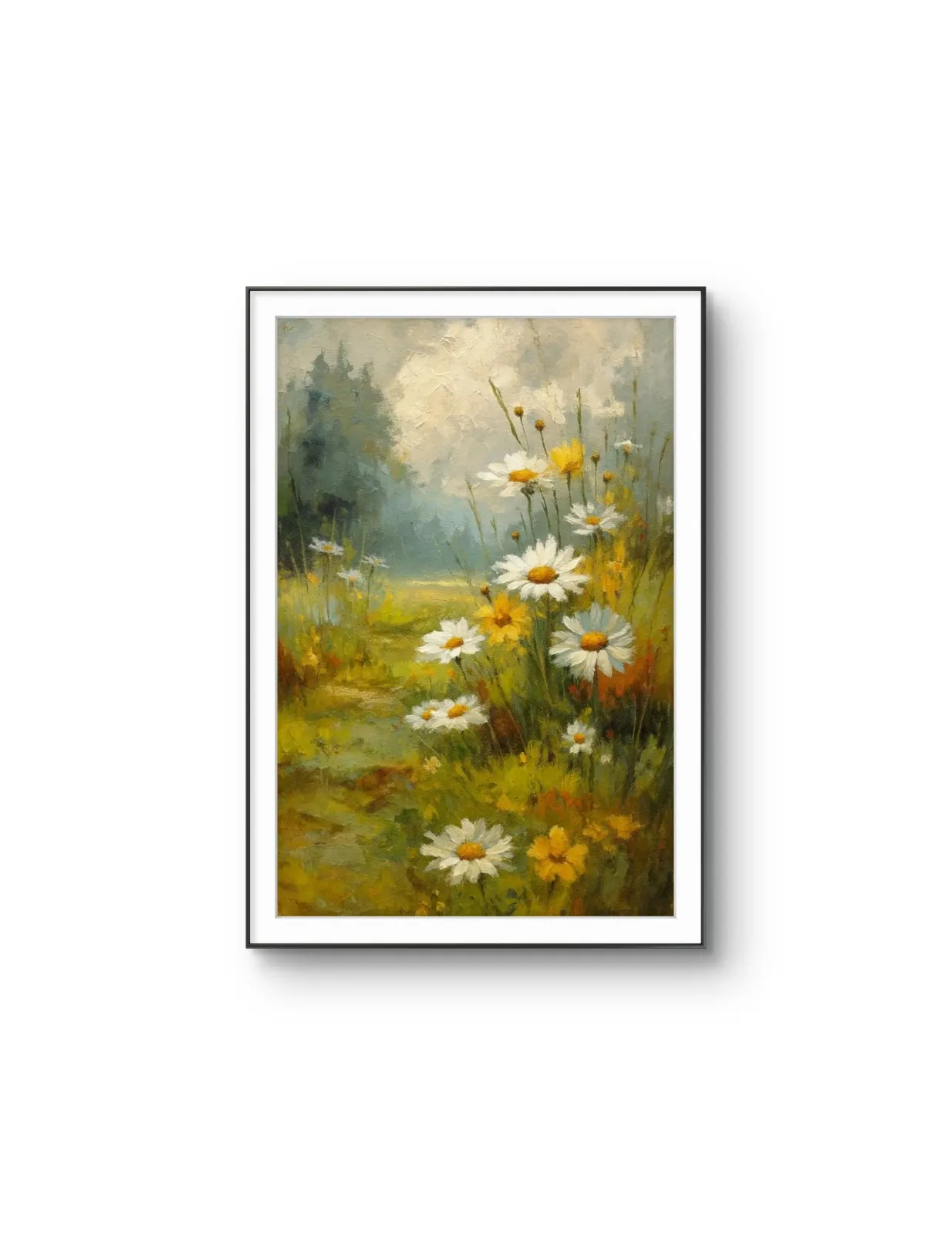 Henri des Bois - Daisy Path — Mídia mista impressão de arte por Henri des Bois