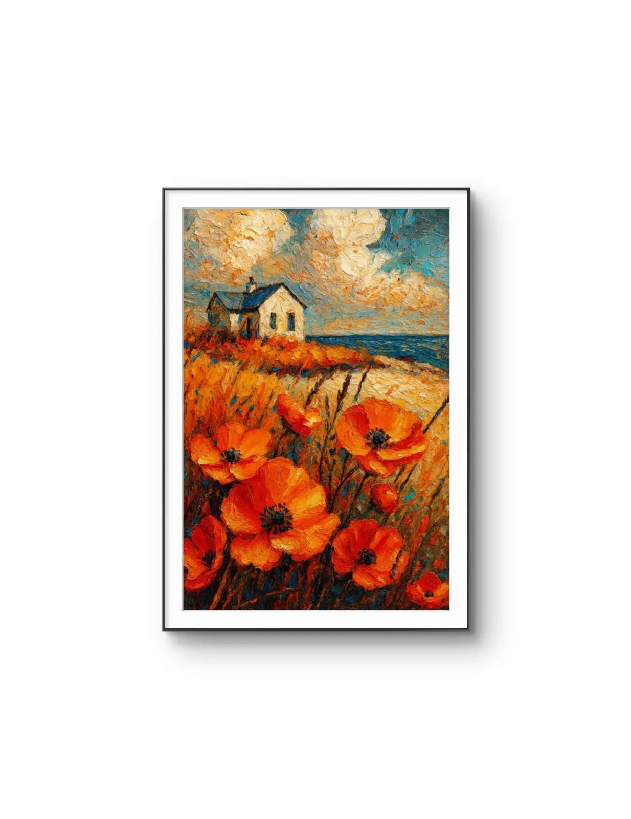 Henri des Bois - Seaside Blossoms — Mídia mista impressão de arte por Henri des Bois